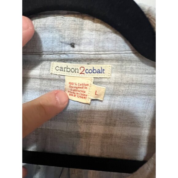 Carbon 2 Cobalt Long Sleeve Button Up Shirt - Size‎ L - Picture 2 of 4